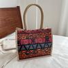 Linen large capacity trendy personality retro popular women's shoulder portable women's tote bag
