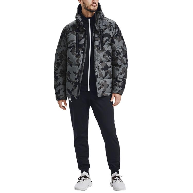 Under Armour Sportstyle Warm Hooded Down Jacket Men Outerwear Black 1355853-002