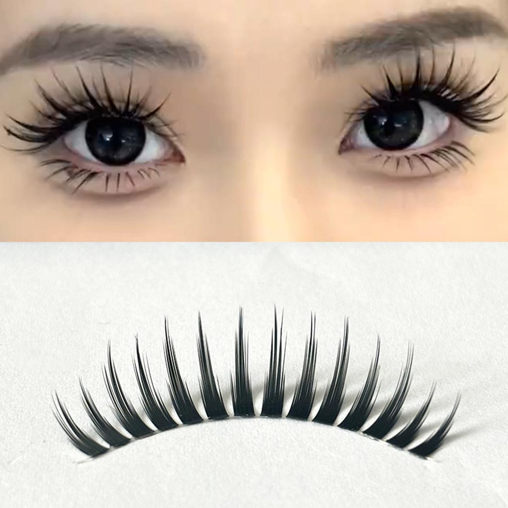 9-14mm Strip Wispy Fake Lashes C Curl Natural Look False Eyelashes Perfect Gift To Girls Or Ladies