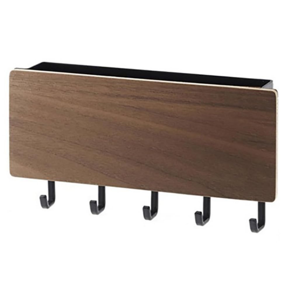 

ideamall Крючок для ключей, Вешалка для ключей, Настенный для прихожей, Держатель для ключей, Хранение ключей, Двусторонний скотч в комплекте (грецкий орех)