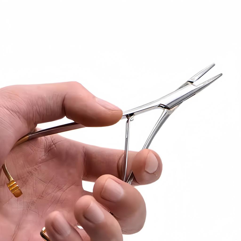 Durable And Safe Dental Needle Holder Forceps Straight Head Curved Gold Plated Handle Stainless Steel Orthodontic Plier Dental Clinic Instrument