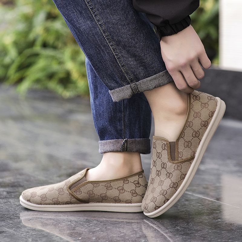 Zomer Ademende Canvas Schoenen Heren Vissersschoenen Heren Casual Instappers