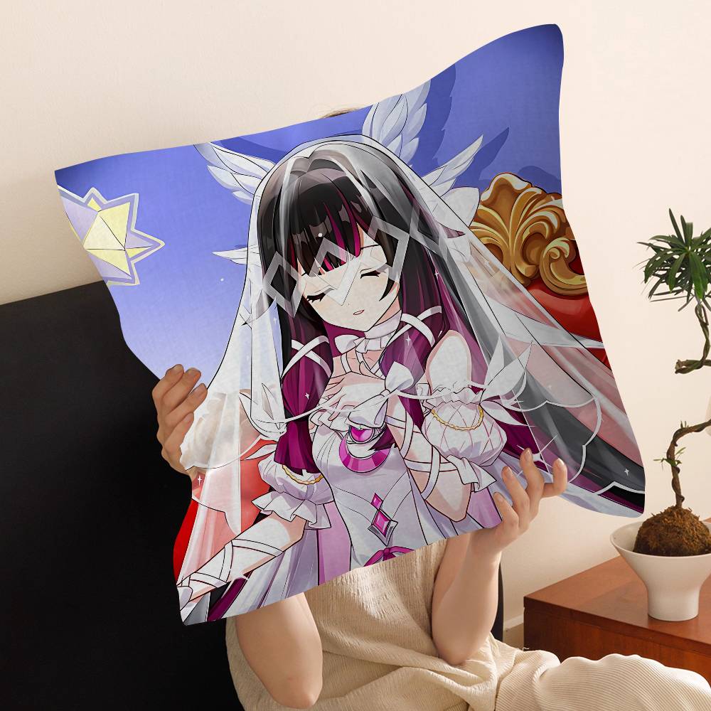 Genshin Impact Columbina Lucky Dragon Pillow Cover Sofa Cushion Cover Home Room Decoration Children Gift
