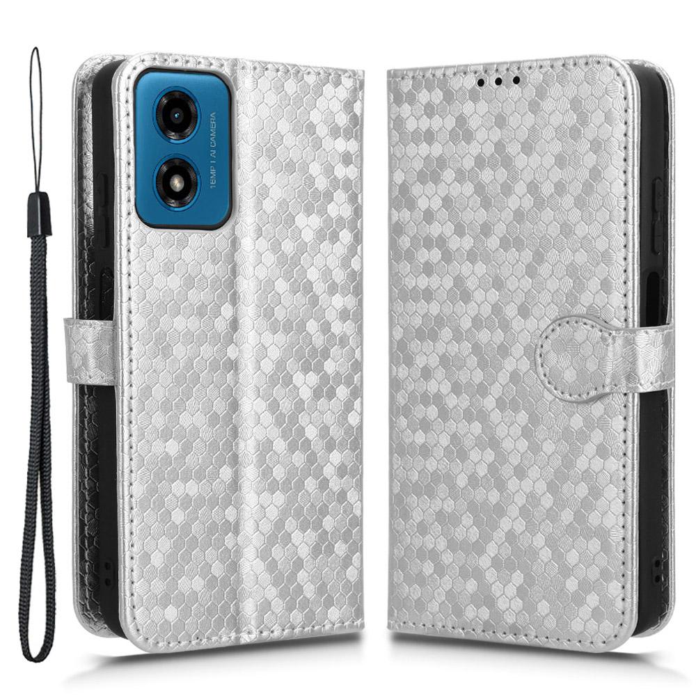 For Motorola Moto E14 4G/G04 4G/G04s 4G/G24 4G Wallet Case Dot Pattern Imprinted Leather Cover