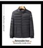 Men's Mid-Length White Goose Down Jacket with Removable Liner - Thickened Warm Coat for Middle-Aged Dads