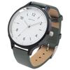 Fieldwork Lumit Green Watch, GY081-3, for Men and Women, Analog, Leather Strap, Large, Luminous Dots, Unisex