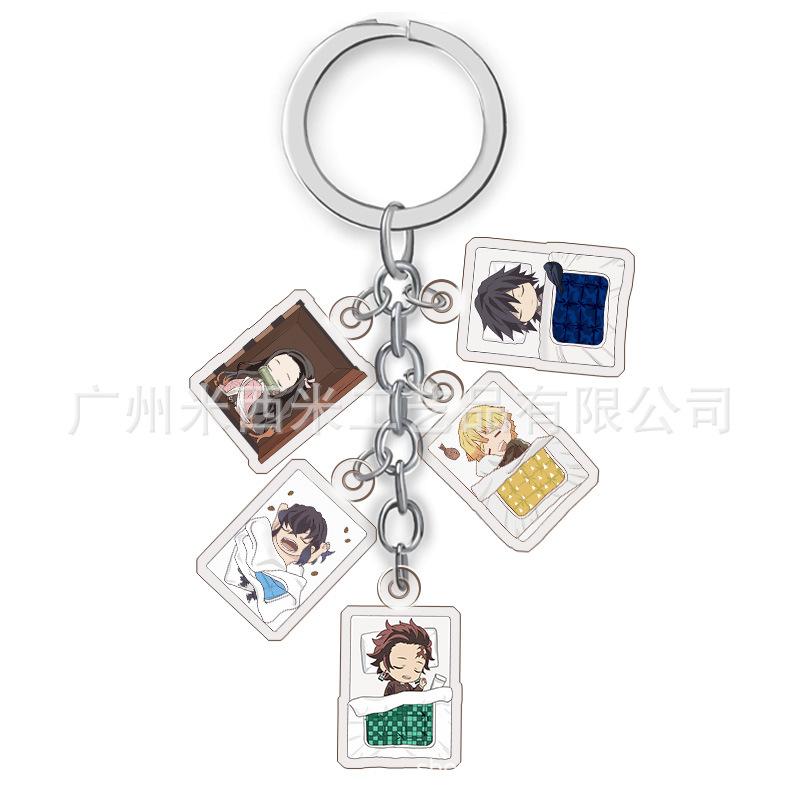 Anime Demon Slayer Acrylic Keychain Transparent Charm Manufacturer Direct Supply Multiple Styles Bulk Custom Beautiful Design