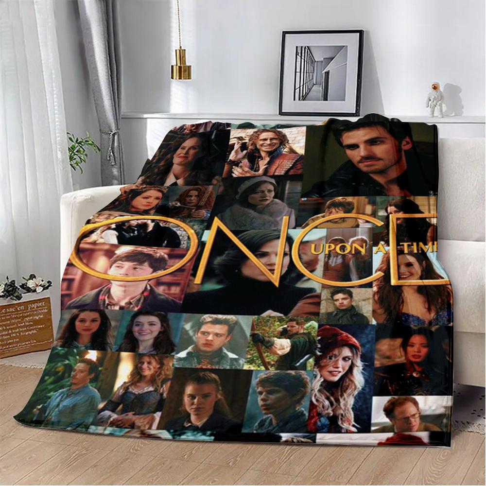 

Printed Blanket Picnic Blankets Once Upon a Time Warm Blanket Soft and Comfortable Blanket Home Travel Birthday Gift 75cmx90cm