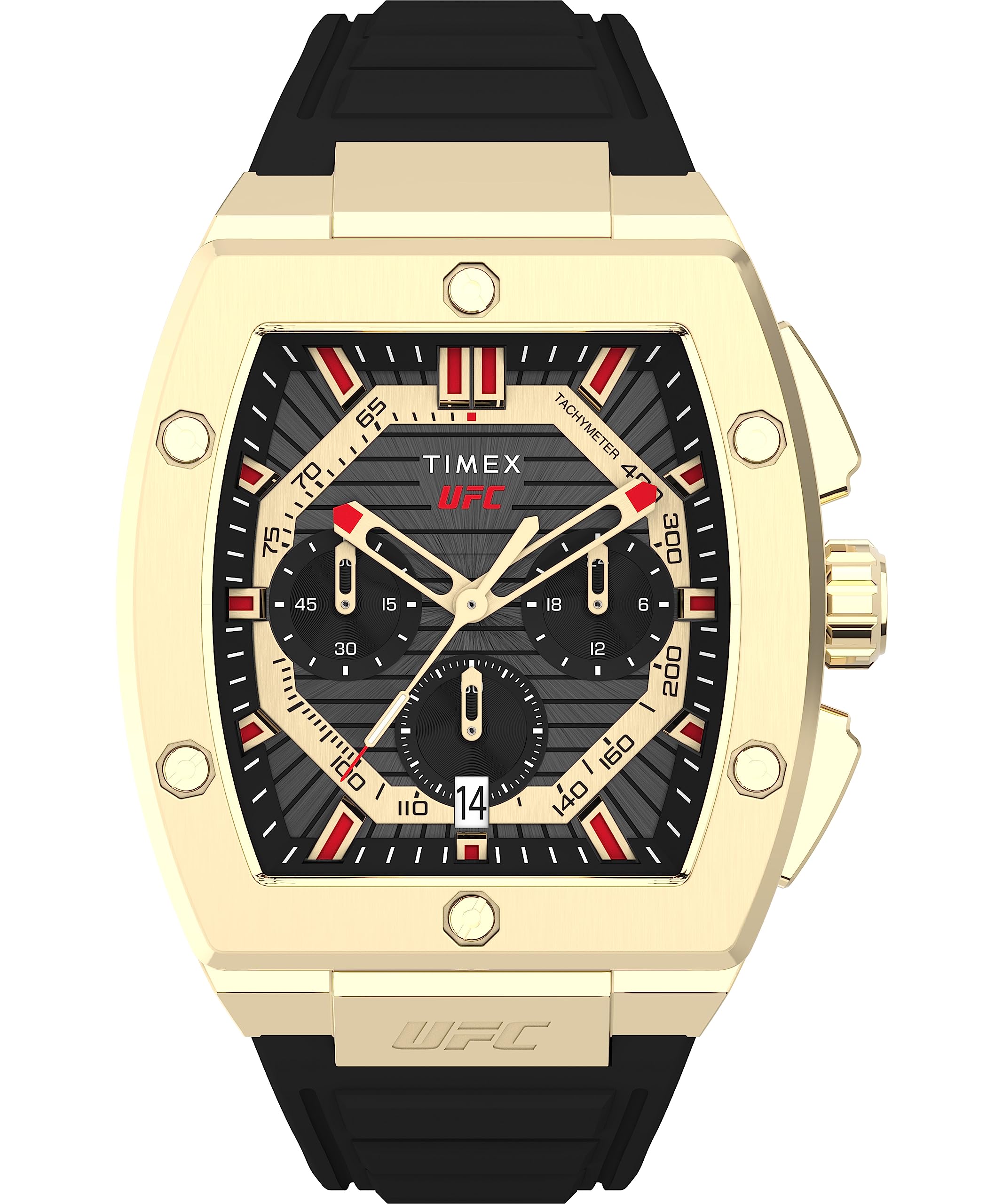 

Timex UFC Men s Beast 51mm Watch, Black/Black/Gold Tone. , Beast 51mm