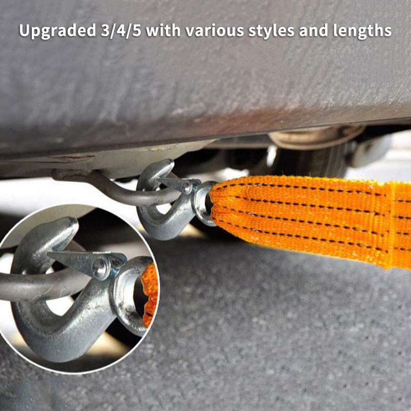 4/5 Meter Tow Rope For Truck Snatch Strap Off-road Towing Ropes Trailer Winch Cable Belt Car Traction