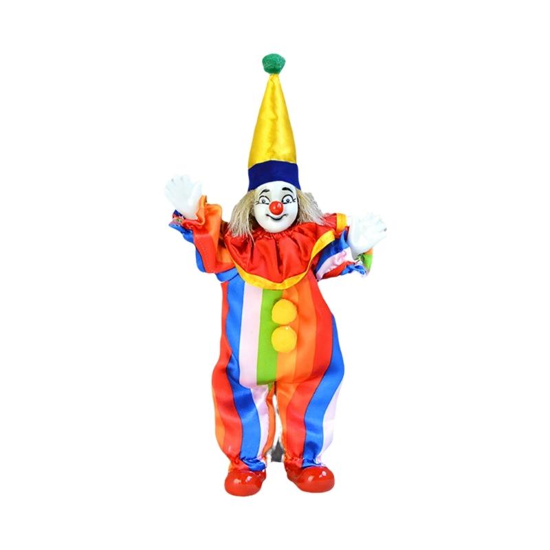 

Exquisite Hand Carved Ceramic Clown Figurine Doll with Classical Western Design For Shelf Desk Display And Gifting 1