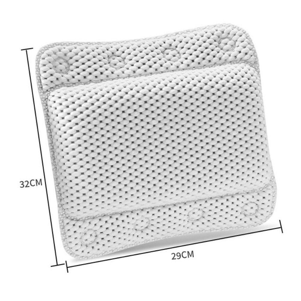 

New PVC Material Neck Bathtub Cushion White Soft SPA Bath Pillow Neck Support with Suction Cup Bath Headrest for Bath Time белый