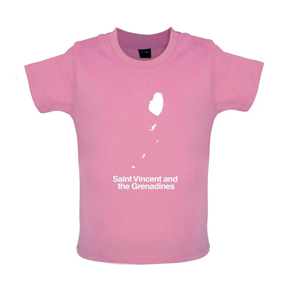 Saint Vincent and the Grenadines Silhouette - Baby Kids Boys Girls Unisex T-Shirt / Babygrow - 100
