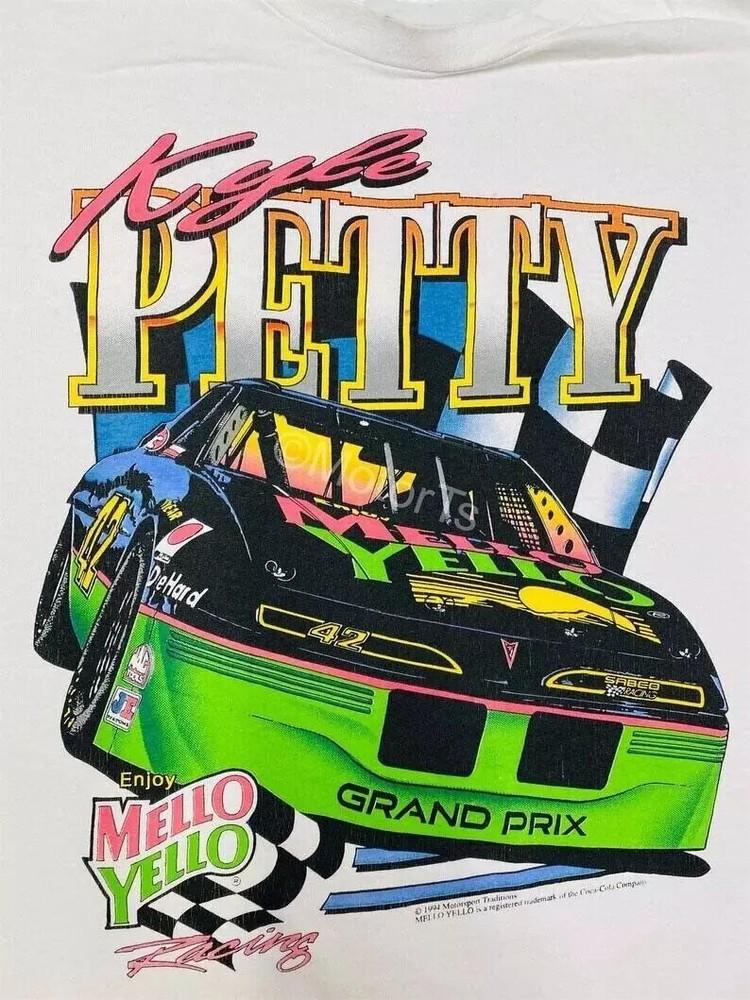 Vtg 90s Kyle Petty Neon Nascar Racing T-Shirt Cotton Unisex Allsize S-5XL Unisex T-Shirt XXXL