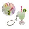 Y2k Girl Heart Resin Simulation Juice Cup Pendant Y2k Style Keychain Sweet Car Bag Accessory Phone Shells Pendant