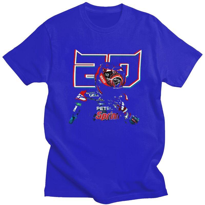 Custom El Diablo 20 Fabio Quartararo T Shirt Homme Pre-shrunk Cotton Tees Motorcycle Race Tshirt Short Sleeve Novelty T-shirt