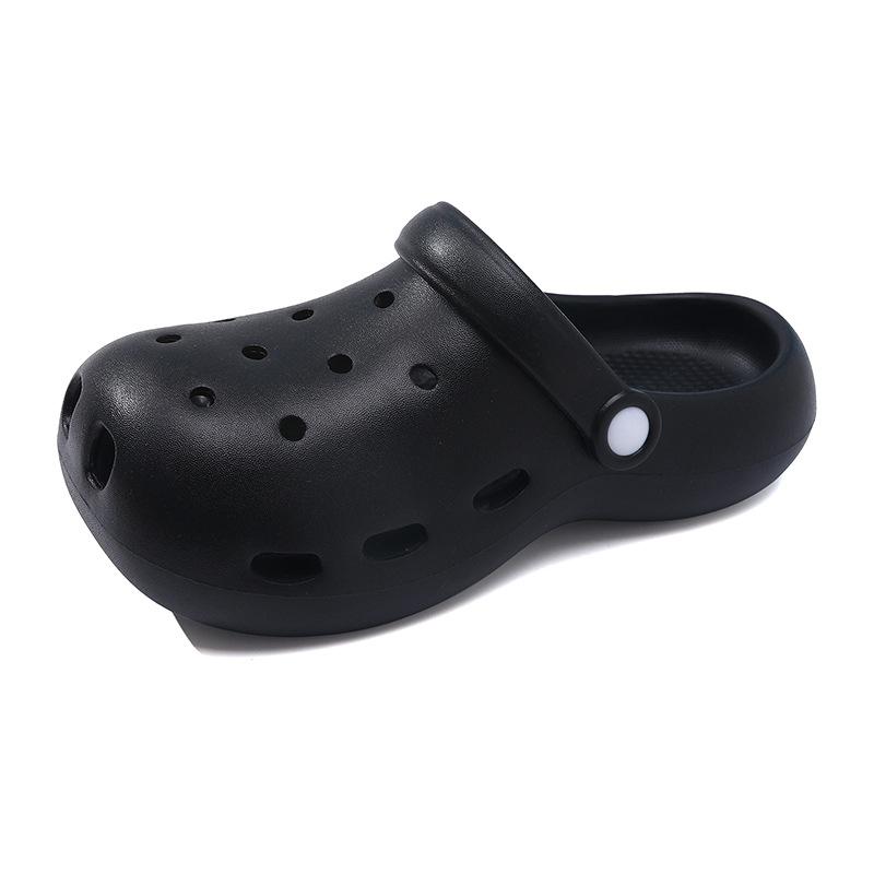 New Summer Outer Slippers Non-slip Beach Sandals Thick-soled Bag Head Hole Shoes Straight Hair