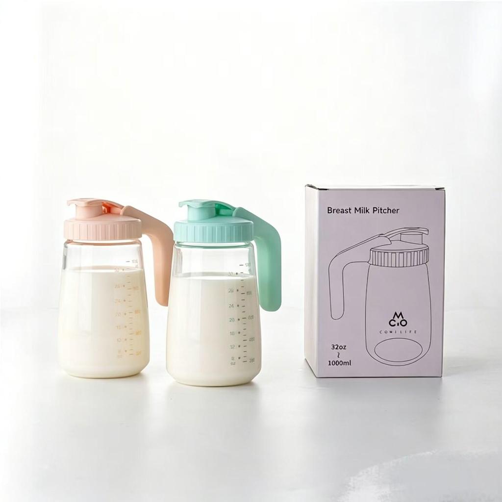Heat-Resistant Glass Milk Bottle for Home or Portable Use; Microwaveable, Soy Milk, Baby & Breakfast Cup
