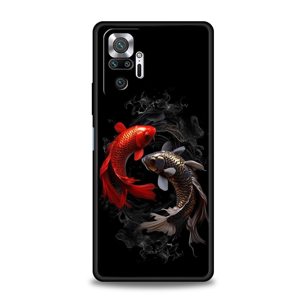 

Чехол для телефона для Xiaomi Redmi Note 14 13 12 5G 11 10 Pro Plus 4G 9S 9 14C 13C 12C 10C 9C 9A Мягкий ТПУ Чехол Карп Кои Redmi Note 14 5G
