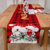Christmas Red And Black Plaid Christmas Tree Skirt Christmas Apron Christmas Stockings Tablecloth Set Home Decorations