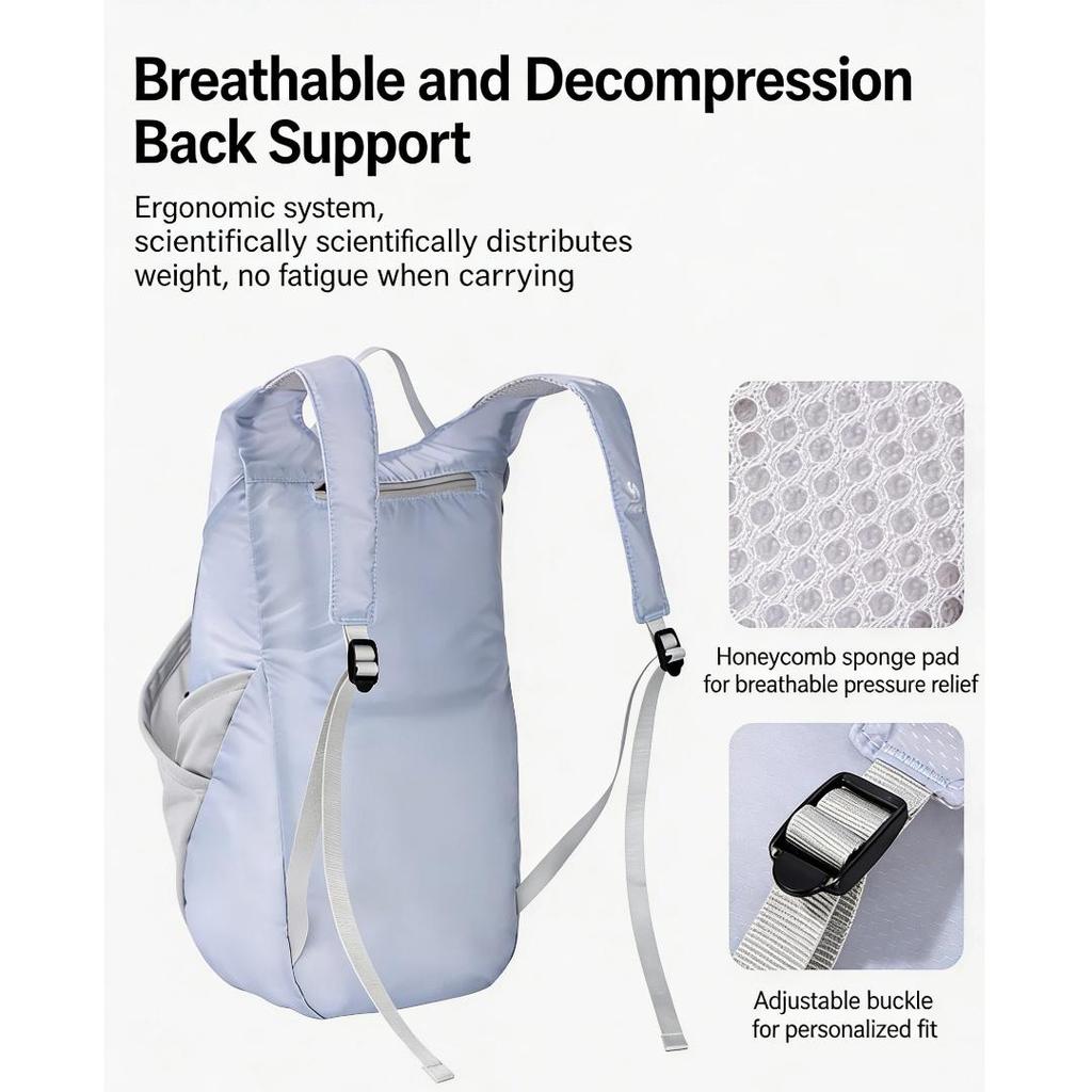 CAMEL Outdoor Backpack, Running Backpack, Sports, Lightweight Foldable, Hiking/Cycling, Purple, 26*13*43cm, 15L