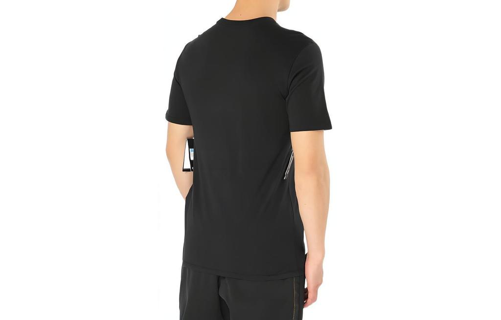 Jordan T Shirts Men's Black Crew Neck Moderate Straight Fit 939619-010