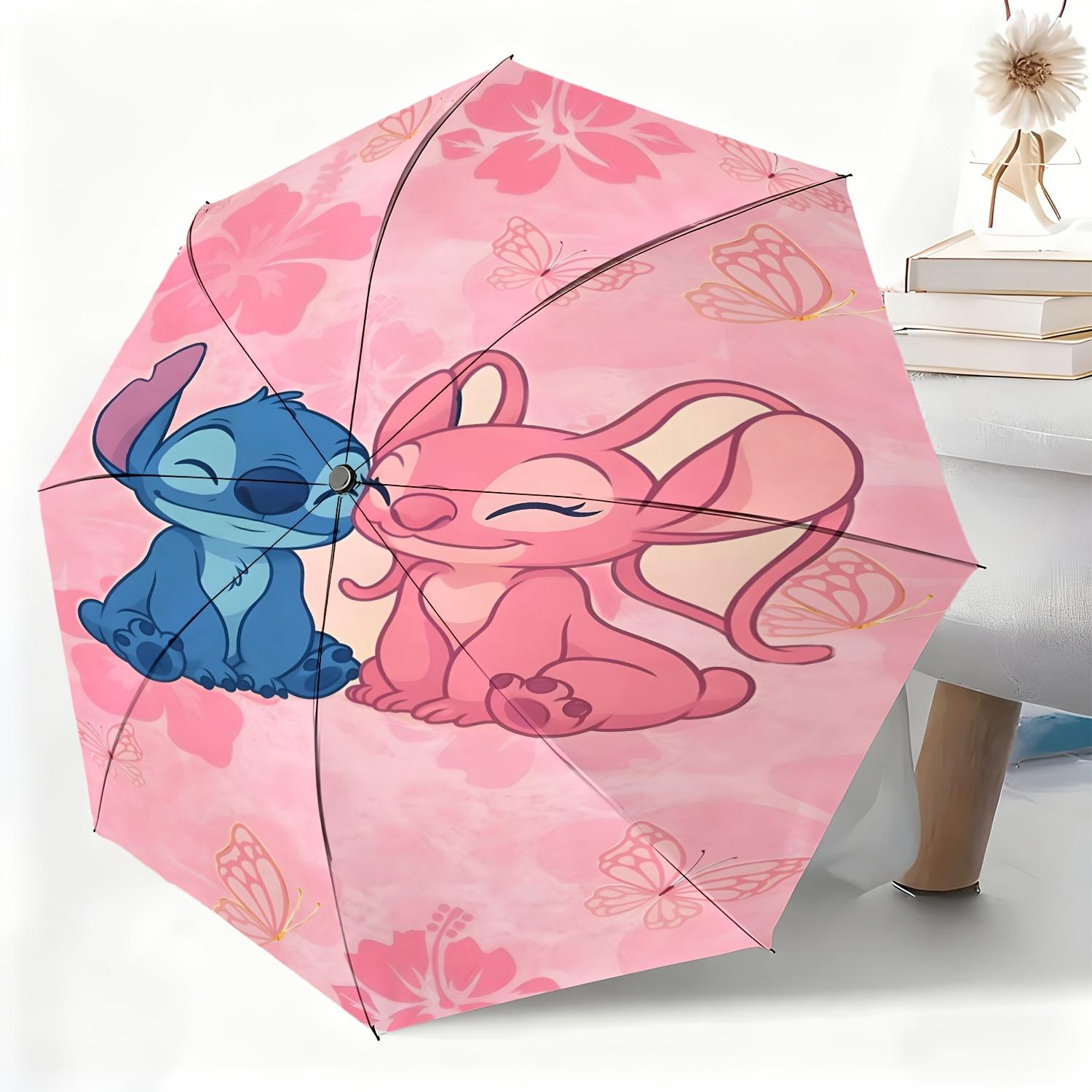 

1pc Disney Stitch Couple Automatic Umbrella | All-Weather, Portable Folding Umbrella, Ideal for Christmas and Birthday Gifts, (as the picture,Iron&8K)