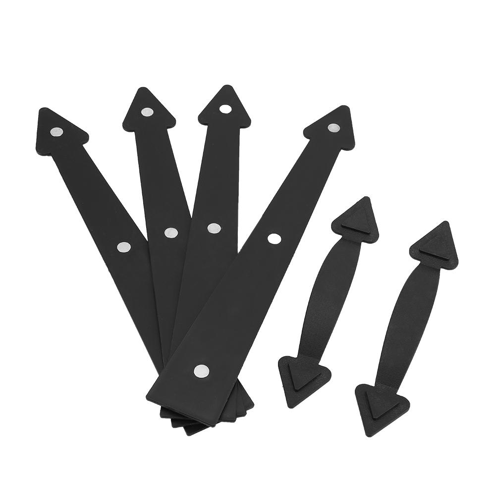 Kit di Ferramenta Decorativa per Porta del Garage a Carrozza per Casa, Cerniere e Maniglie Stile Freccia
