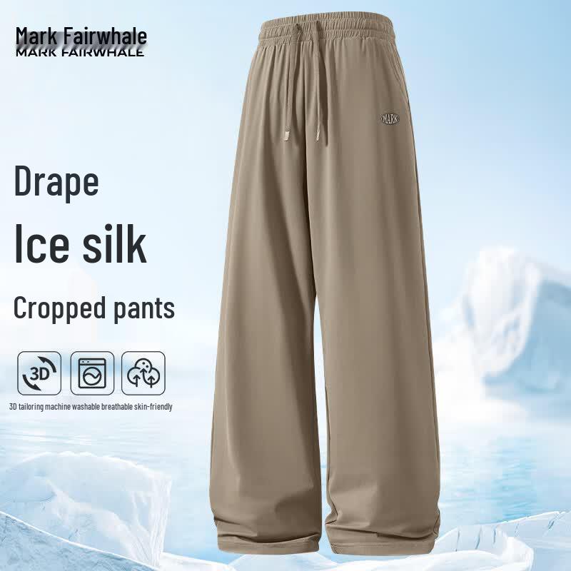 

Mark Fairwhale Men s Ice Silk Cropped Casual Pants XL