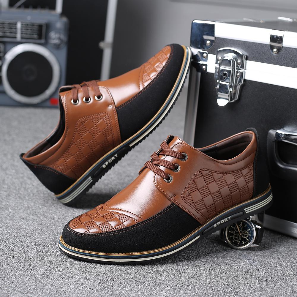 High Quality Big Size Casual Shoes Men Business Breathable Men Casual Shoes Hot Sale Fashion Brand Brown Casual Men Shoes
