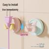 Suction Cup Hook, No-Drill Wall-Mounted Plug Fixer, Strong Load-Bearing for Kitchen