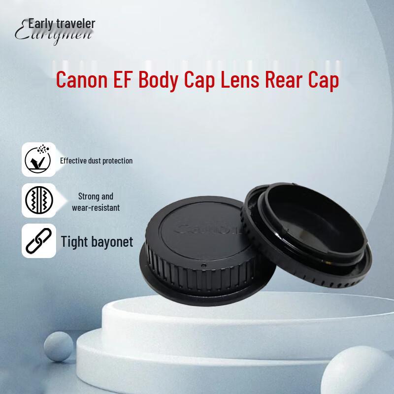 Camera Body Cap and Rear Lens Cap Set