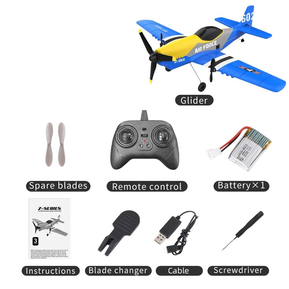 

Airplane Remote Control Kf602 Rc Glider Plane2.4G Fixed Wingspan Signal Rc Aircraft Foam Fighter Rtf Planes Electric Toys Kids синій