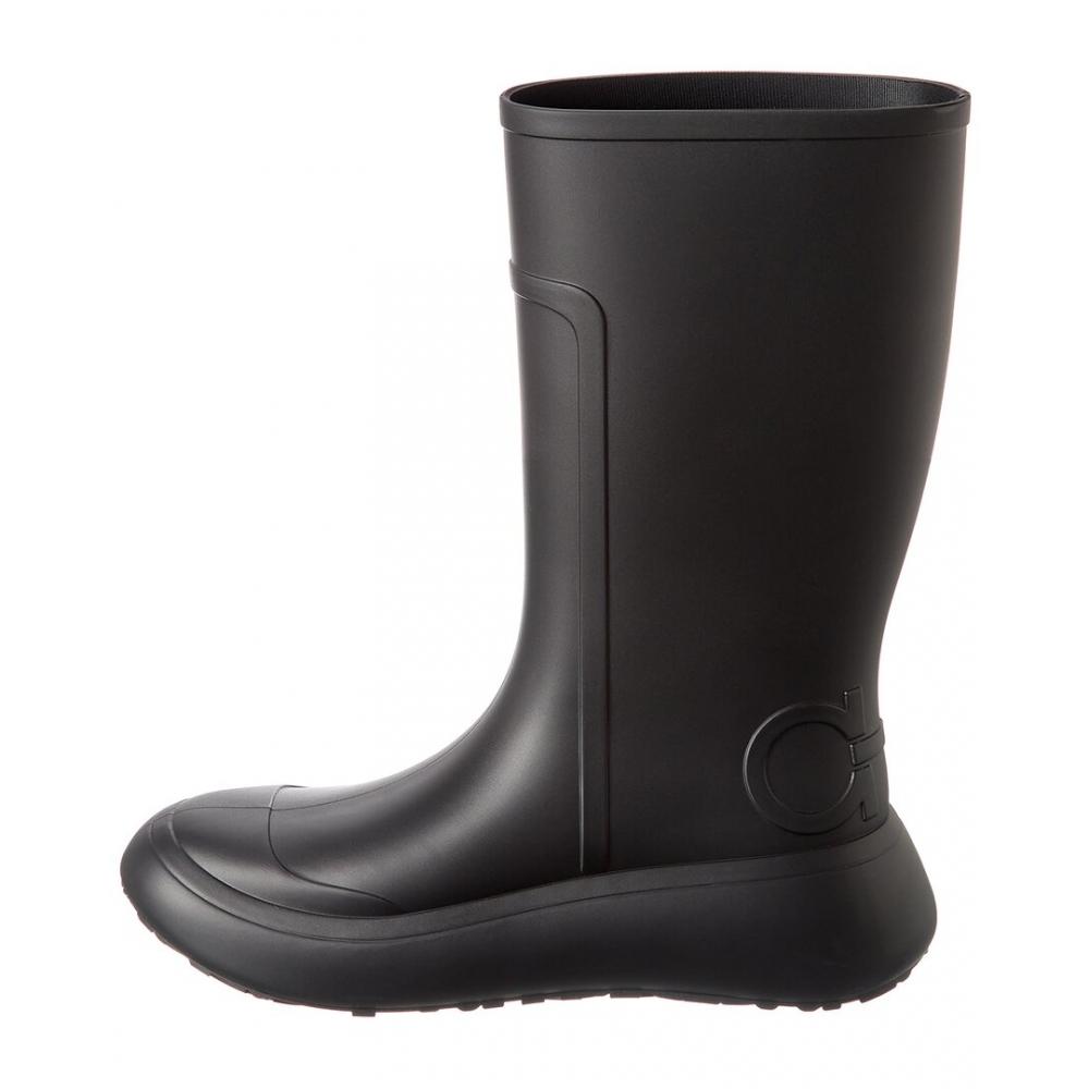 Salvatore Ferragamo Ferragamo Rubber Rain Boot Black