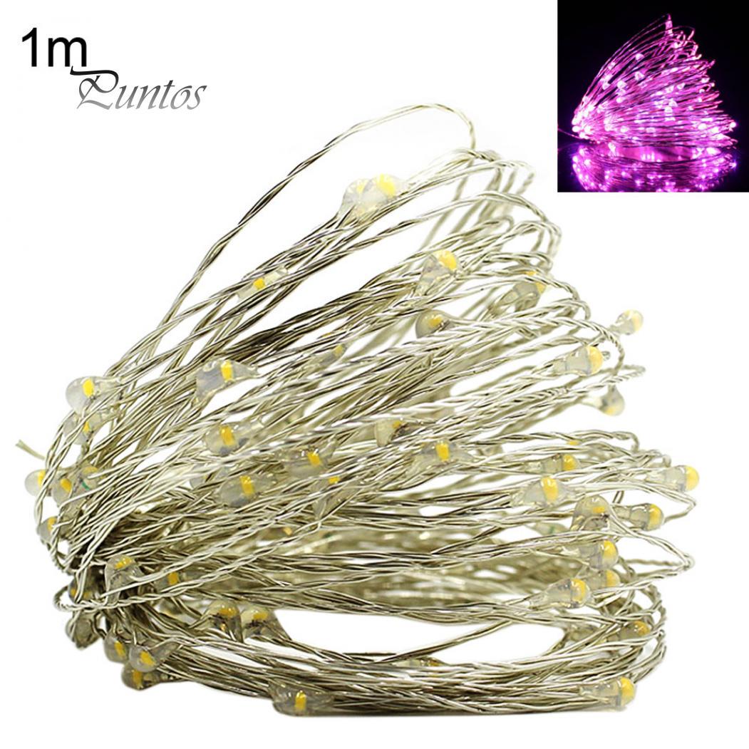 

Фестивальные предметы 1 м, 2 м, 3 м, 5 м, 10 м, светодиодные медные провода, звездные гирлянды, украшение для домашней вечеринки своими руками 1M розовый