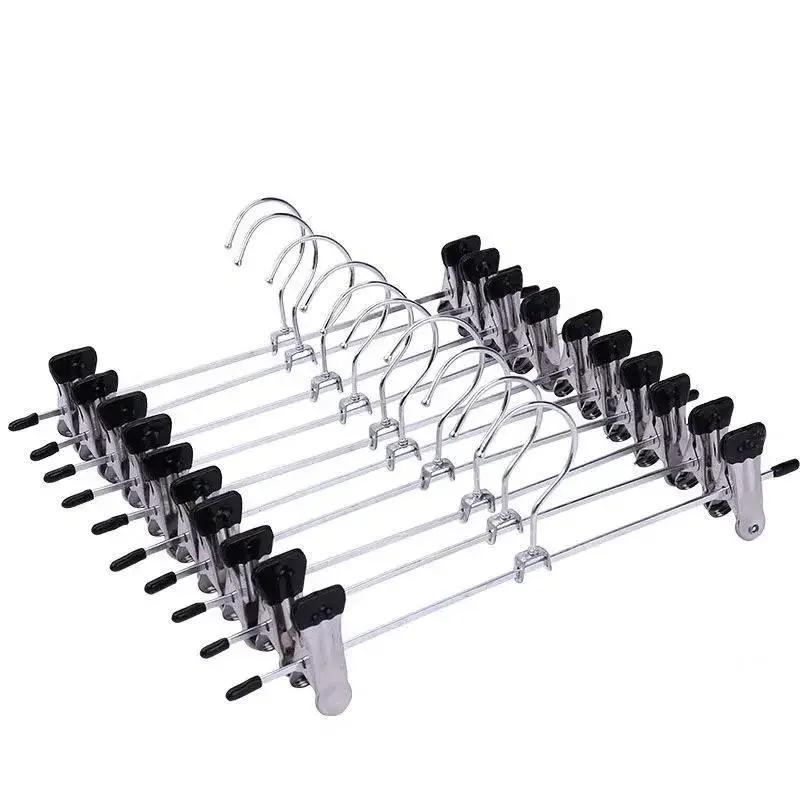 Adjustable Steel Clothes Hanger Bar Home Use Use Seamless JK Good Hanger For Drying And Storage Non-Slip Clothes Hanger Clip