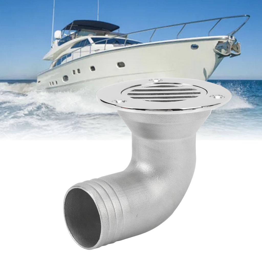 Boat Deck Drain 90 Degree Elbow 316 Stainless Steel Split Floor Deck Drain for Fishing Boat Yacht