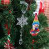 18Pcs Decorative Snowflake Ice Strip Pendants Simulation Xmas Tree Hanging Ornament  New Year