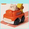 New Cartoon Animal Boy Girl Children Inertia Excavator Engineering Vehicle Kindergarten Small Gift Toys Plastic/plasticine Material 8.5*5.5*7