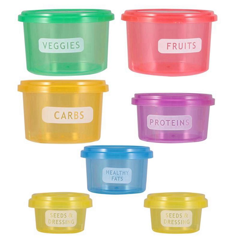 Control Keep Fit Storage Organizer Portion Control Meal Measure Dish Lose Weight Food Container