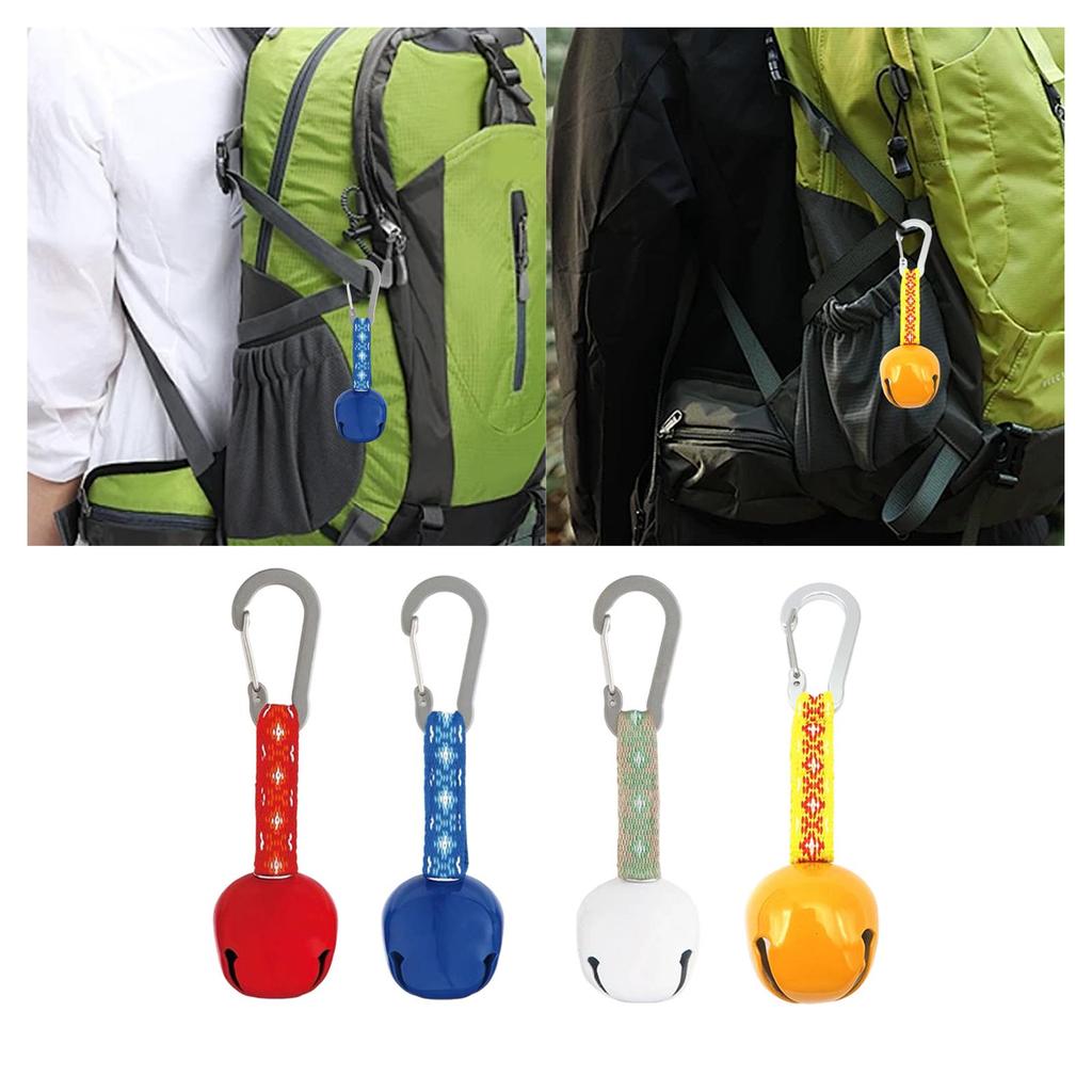 Hiking Camping Bear Bell Portable Iron Safety Alert Sound Emergency Survival Bell for Backpack Pet Collar Dog Training
