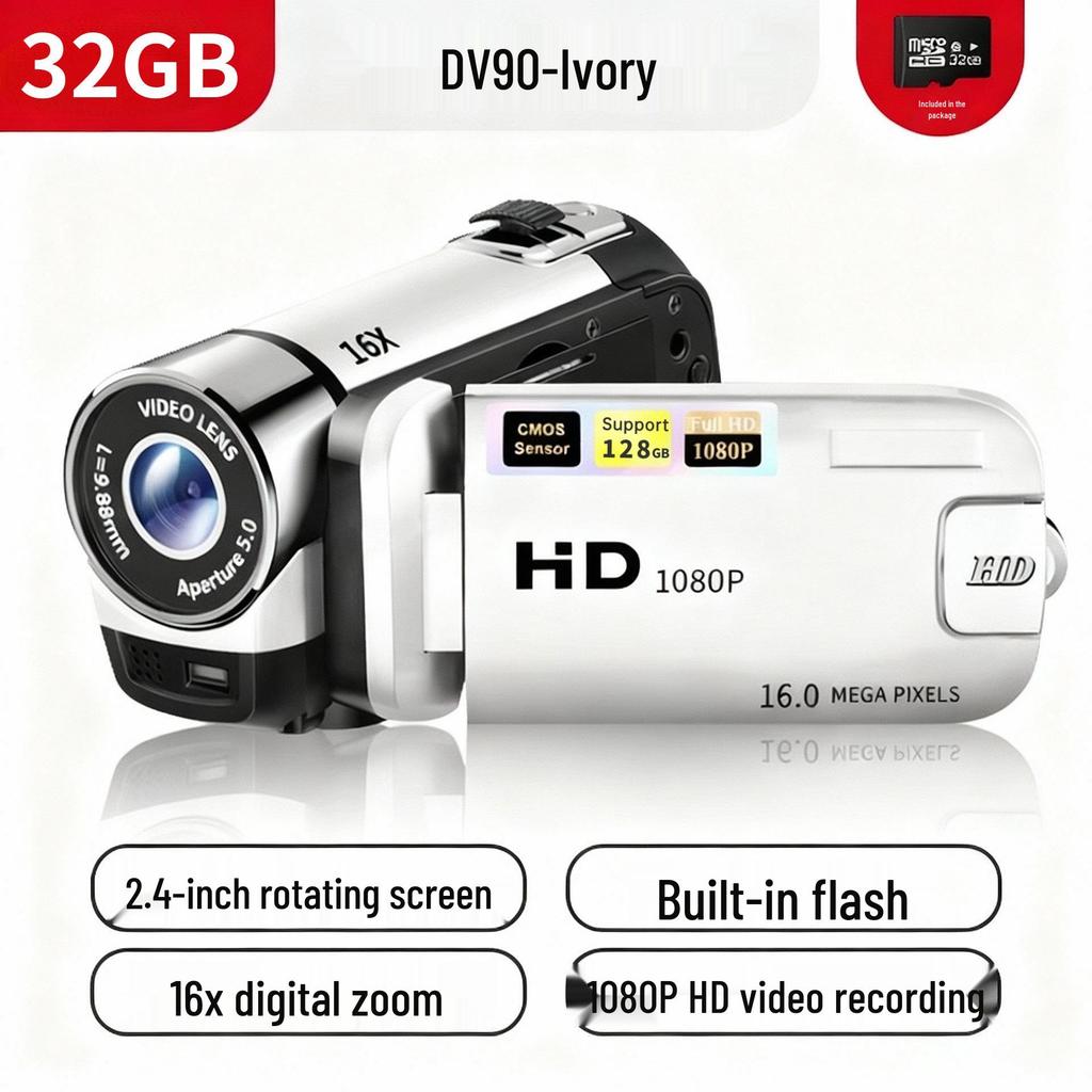 DV90 Digital Camera - 16MP HD Photo & Video Camcorder, Ideal Gift for Adults