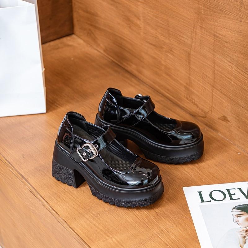 Fashion AIYUQI Women's Lolita Shoes Genuine Leather 2025 New High Heels Mary Jane Female Platform Pumps School Girls