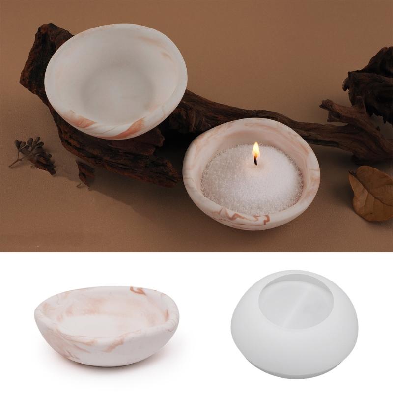Silicone Mould Irregular Bowl Candle Cup Molds Epoxy Resin Molds Flowerpots Molds Plaster Molds for Table Decorations