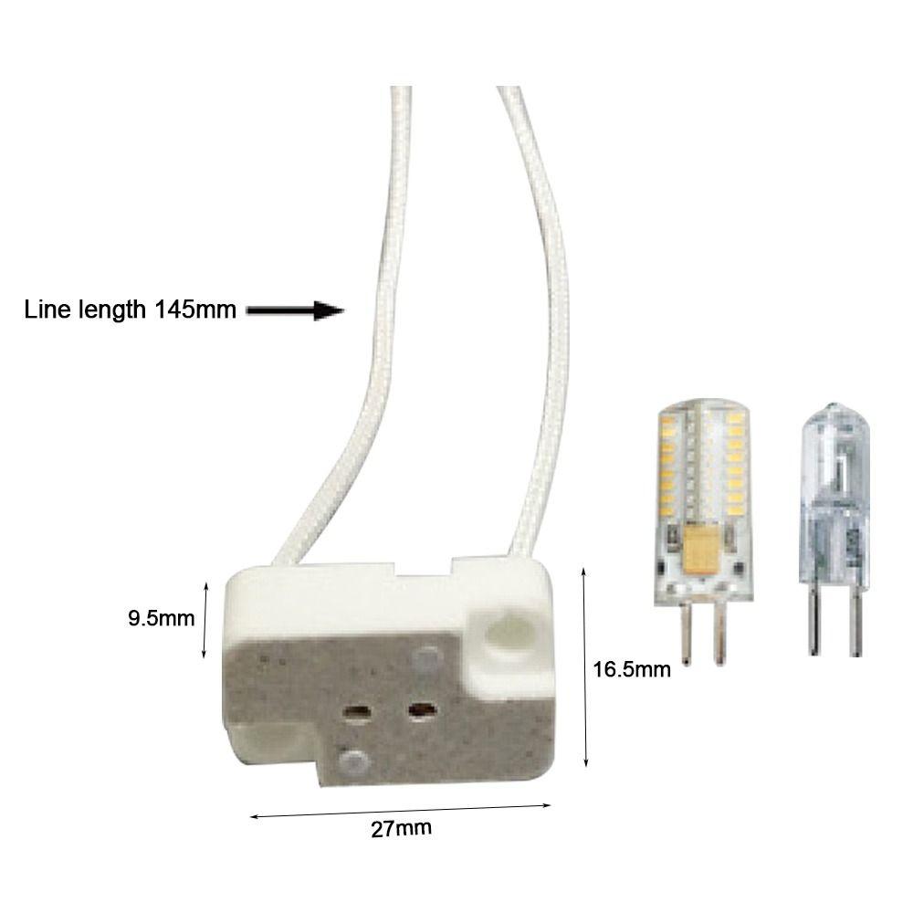 High Quality Wire Connector Lamp Holder G4/G5.3/G9 G4 Socket Plug Bulb Base Ceramic Head 10cm Lamp Socket for Halogen lamp