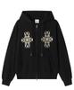 Openyard(Oy) Cross Waffle Hoodie Zip Up - Black