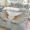 White Wings Bedding Set Duvet Cover Set Quilt Cover With Pillowcase For Bedroom Decor Birthday Gift Halloween Christmas Gift