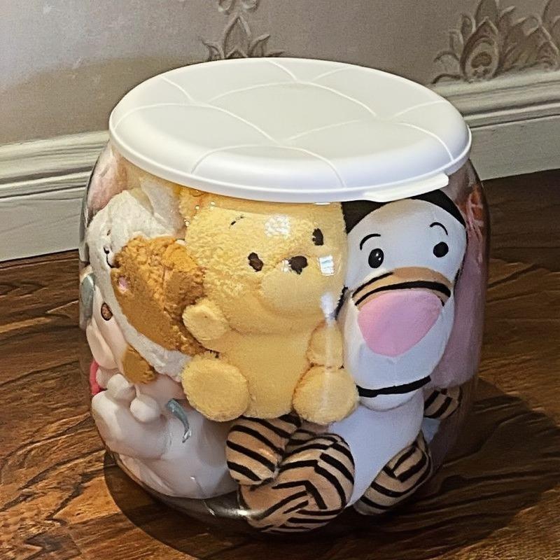 Doll Storage Bucket Toy Storage Stool Transparent Organiz Tube Multi-purpose Large Capacity with Handle Sitt Chang Shoes Stool