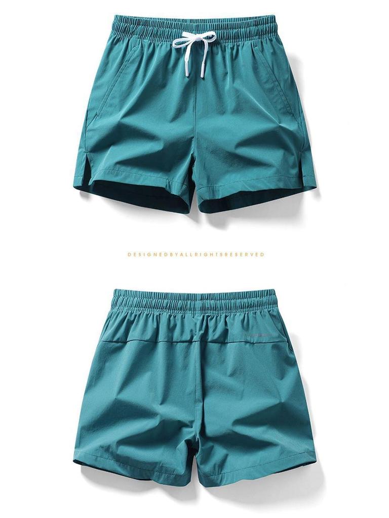 Men's Quick-Dry Ice Silk Summer Shorts - Lightweight, Casual, Four-Point Fit for Running and Fitness.