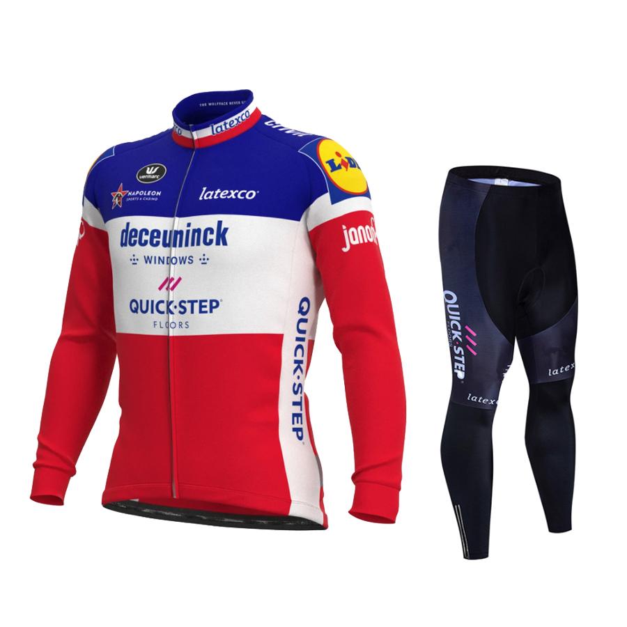 2026 QUICK STEP Pro Cycling Jersey Set Long Sleeve MTB Bike Clothes Wear Bicycle Cycling Clothing Ropa Maillot Ciclismo